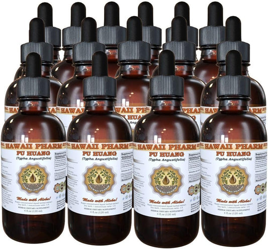 Pu Huang Tincture - Cattail (Typha Angustifolia) Pollen Liquid Extract, Herbal Supplement 15x4 fl.oz