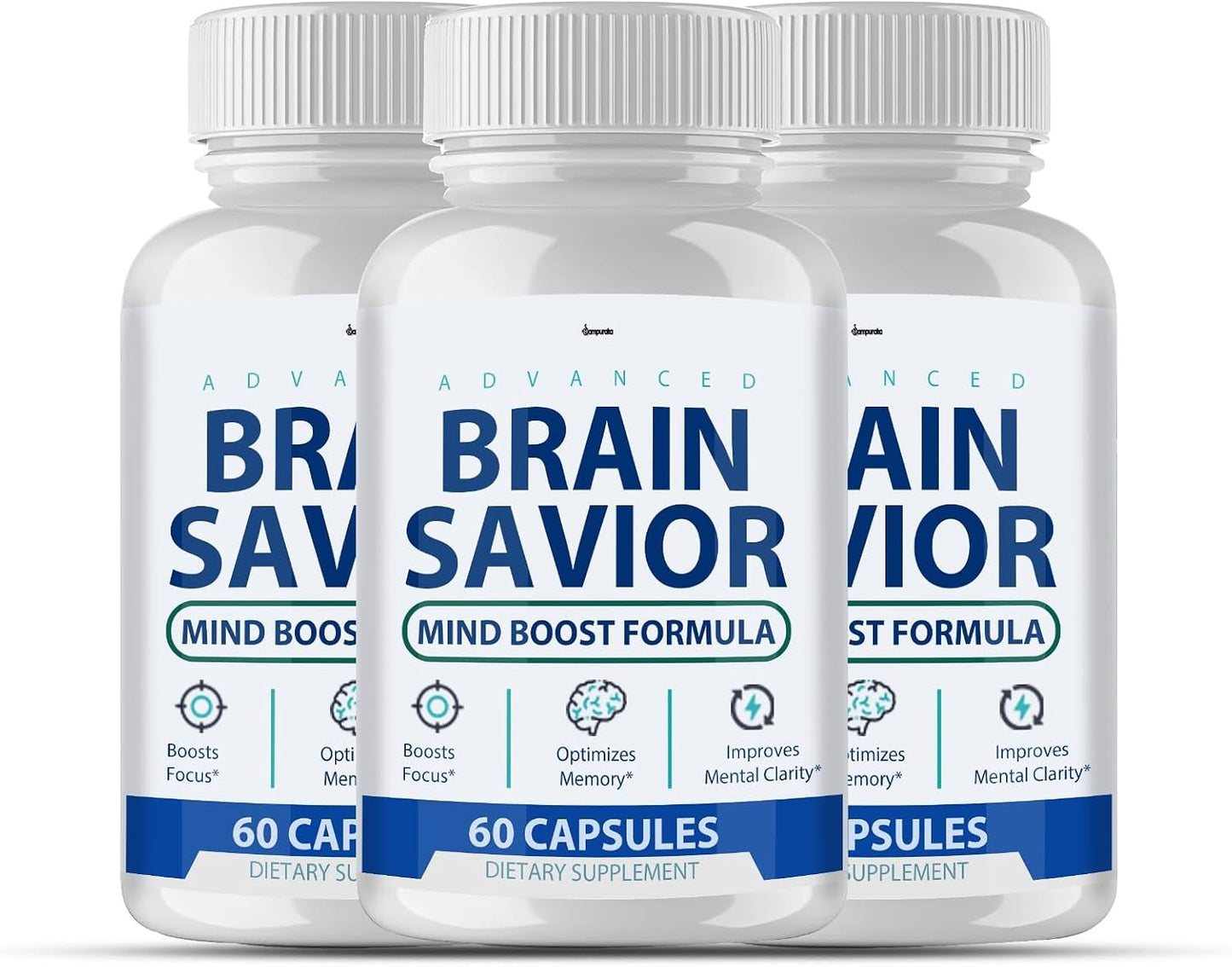 Brain Saviour Advanced Formula Supplement - 3 Pack 90 Days Supply - görsel 1