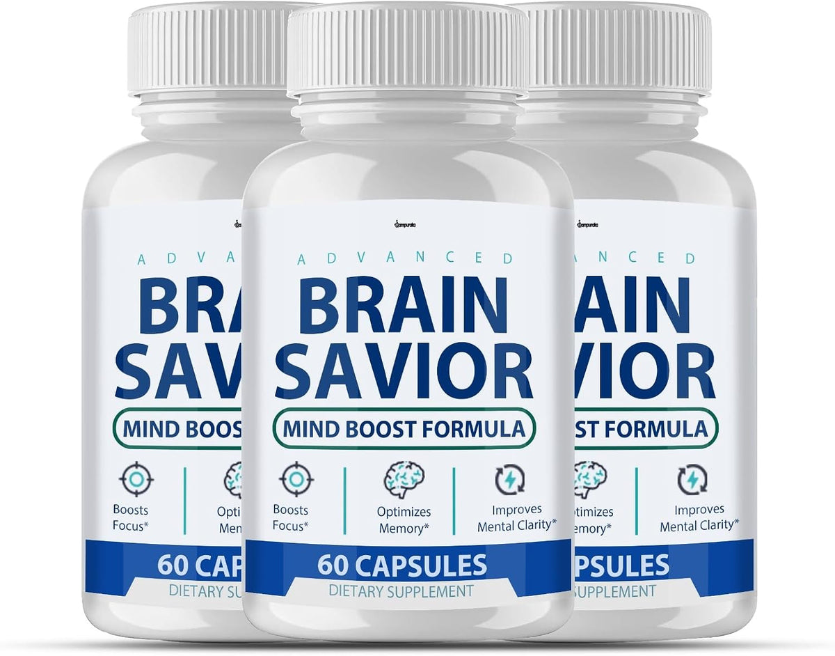 Brain Saviour Advanced Formula Supplement - 3 Pack 90 Days Supply - görsel 1