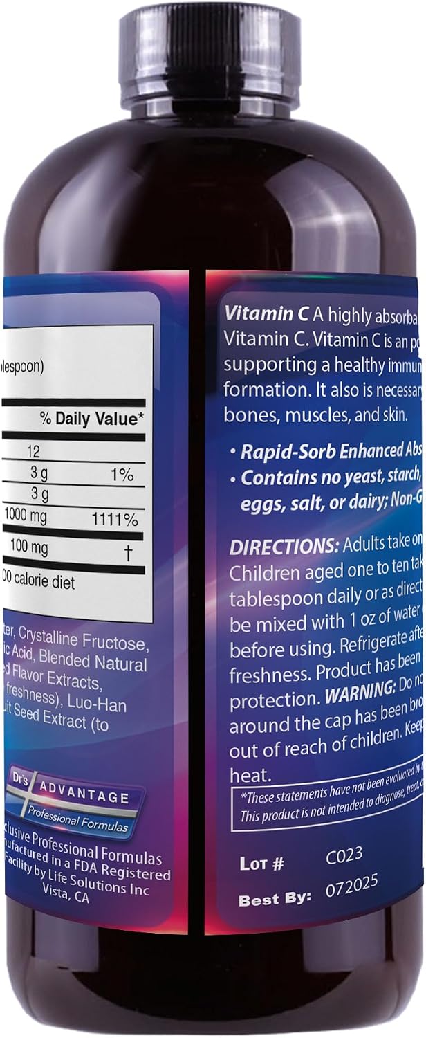 Liquid Vitamin C + Bioflavonoids 16oz - görsel 4