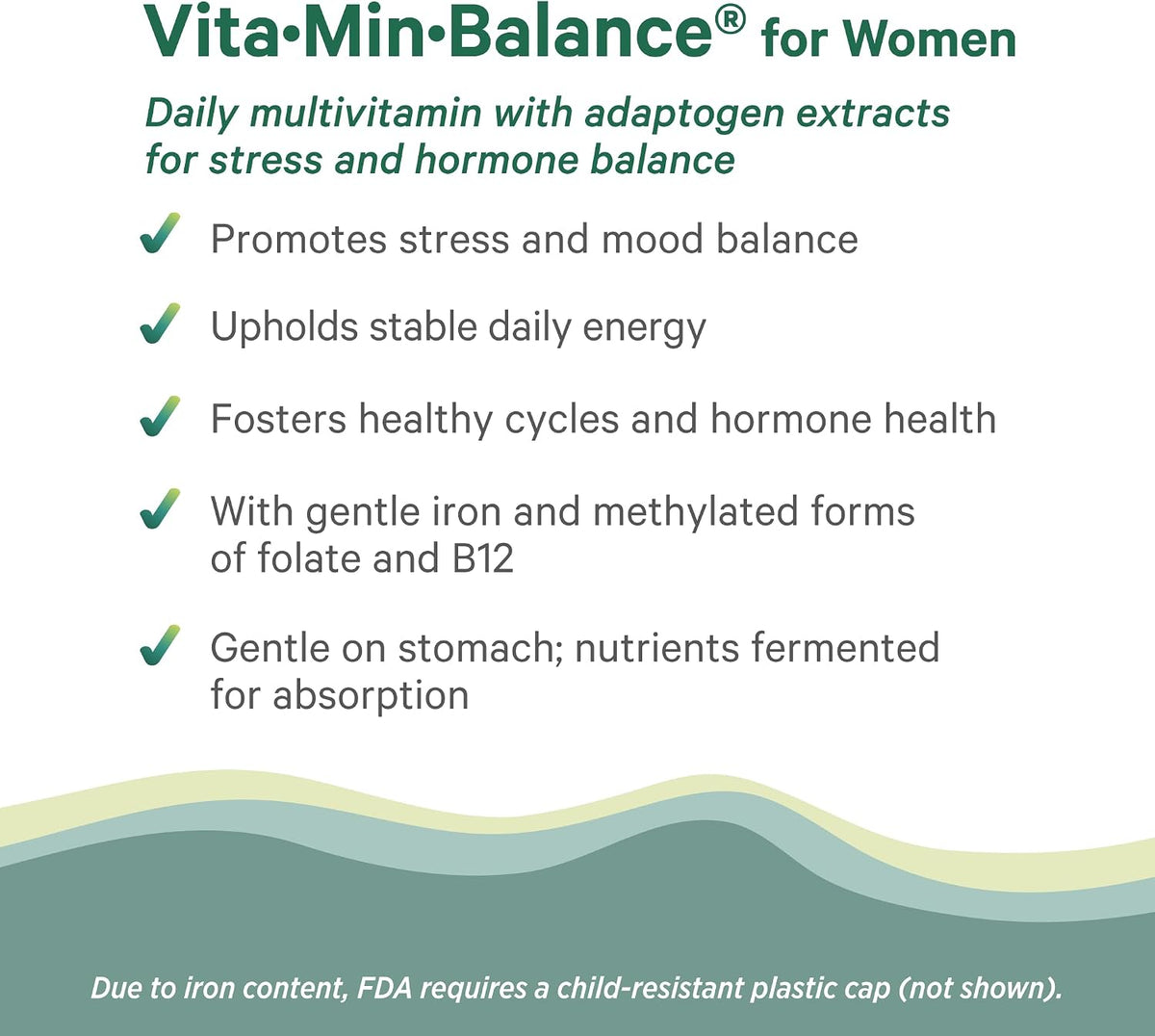 PURE SYNERGY Vita·Min·Balance: Women's Multivitamin with Iron – Organic Whole Foods for Energy and Stress Support (60 Tablets) - görsel 4