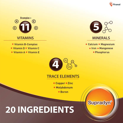 Supradyn Multivitamin Tablets with Minerals and Trace Elements, 225 Tablets