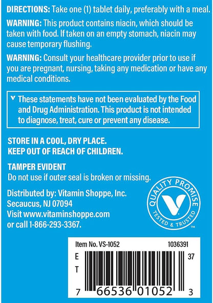 The Vitamin Shoppe Vitamin B-Complex - Support for Energy Metabolism & Nervous System, Complete B Vitamins (100 Tablets)