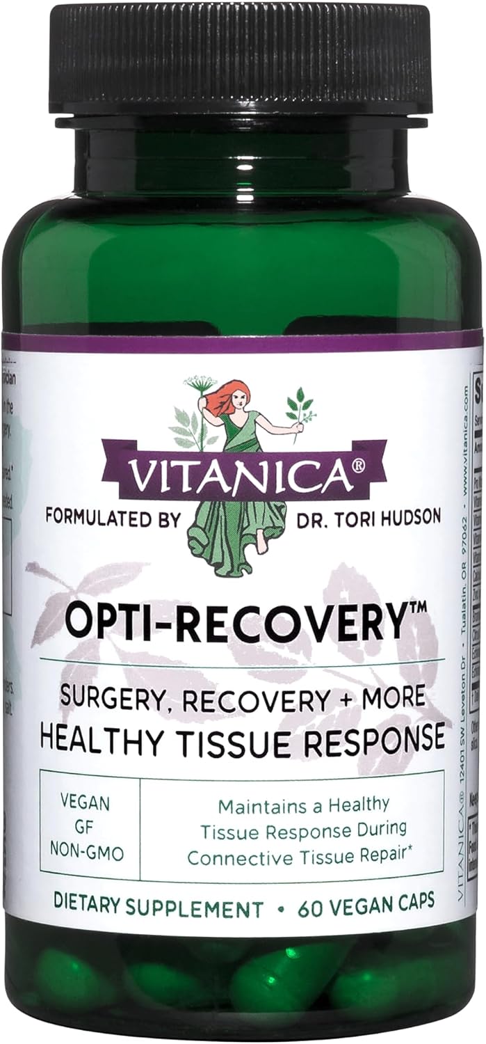 Vitanica Opti-Recovery: Pre & Post Surgery Support Supplement with Vitamin C & A - Vegan, 60 Capsules - görsel 1