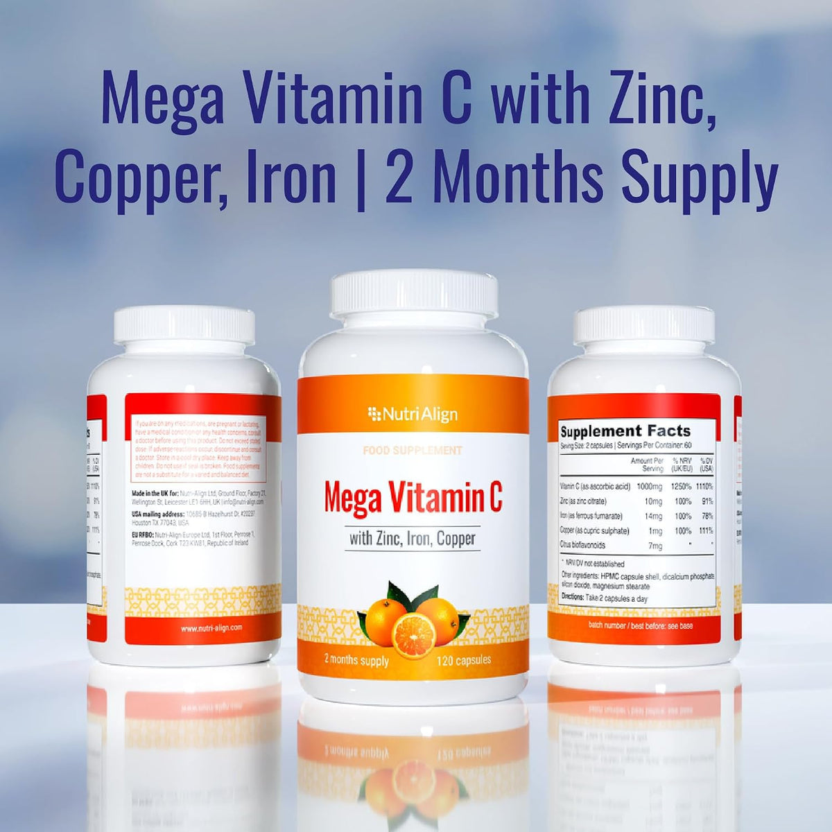 Nutri-Align Mega Vitamin C 1000mg - 120 Capsules - görsel 6