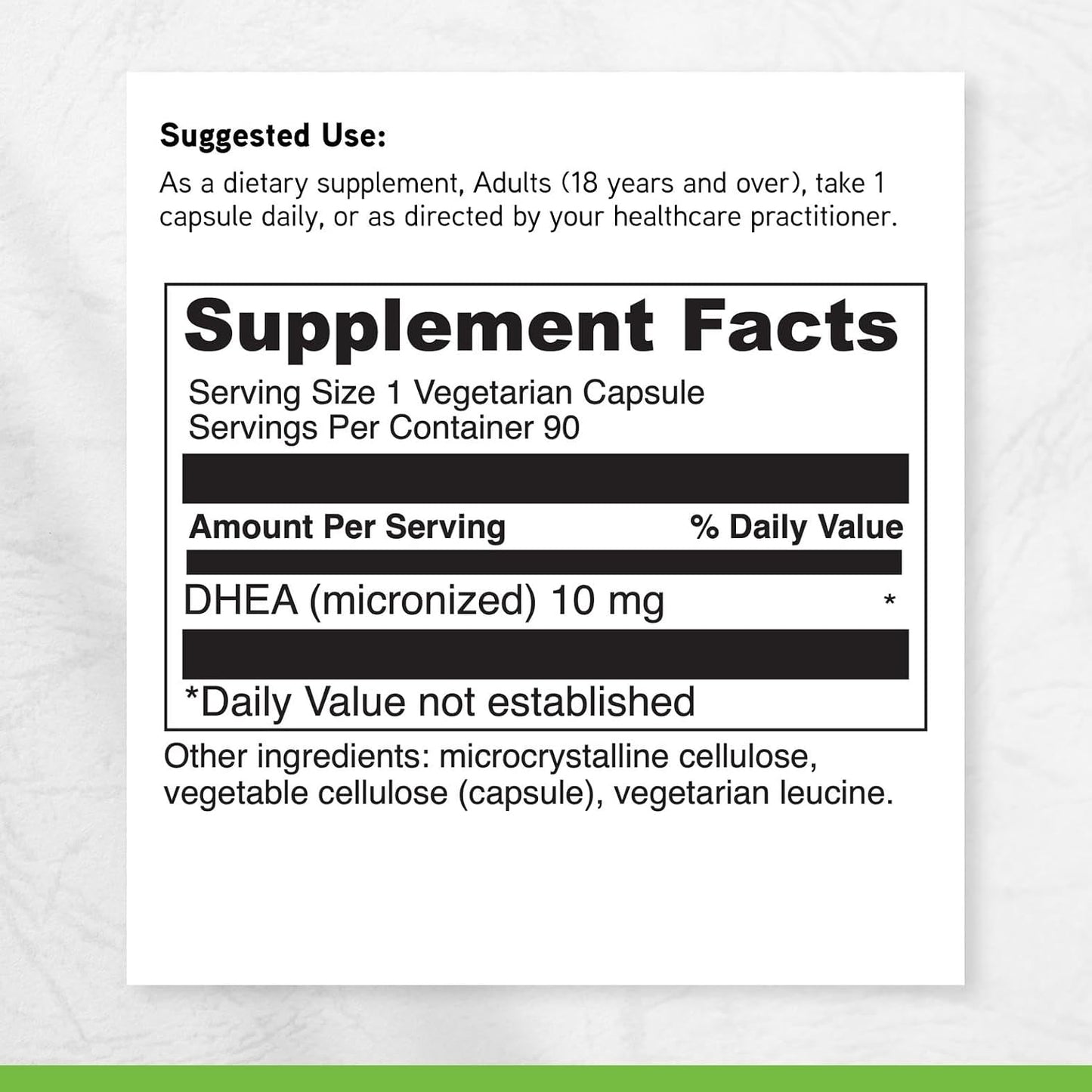 DAVINCI Labs Micronised DHEA 10mg – Support for Healthy Ageing, Hormone Balance, Cognitive Function & Thyroid Health – Vegetarian, Gluten-Free – 90 Capsules - görsel 6