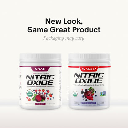 Snap Supplements Organic Beetroot Powder Nitric Oxide Supplement with Pomegranate & Red Spinach, Mixed Berry, 30 Servings