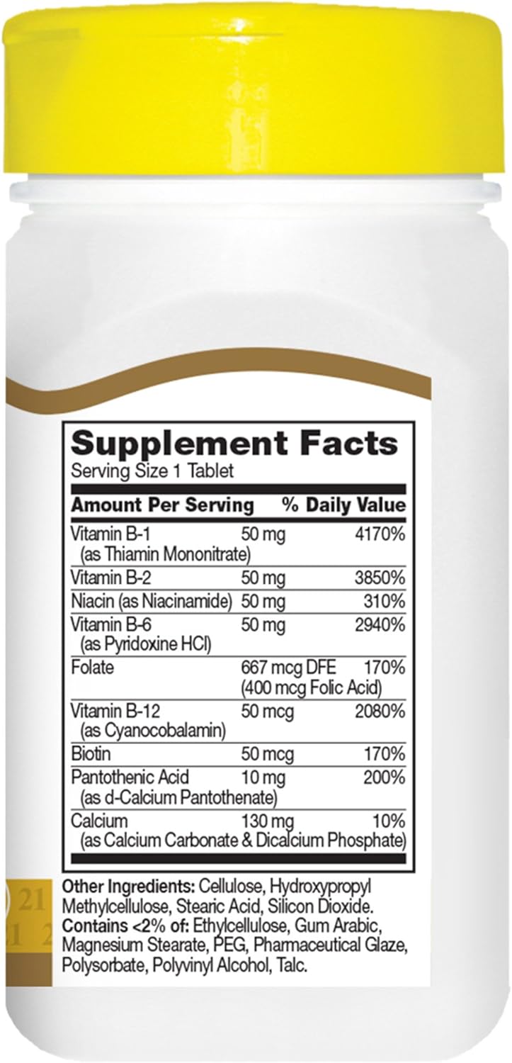21st Century B-50 Complex Prolonged Release Tablets, 60 Tablets (Pack of 2) - görsel 3