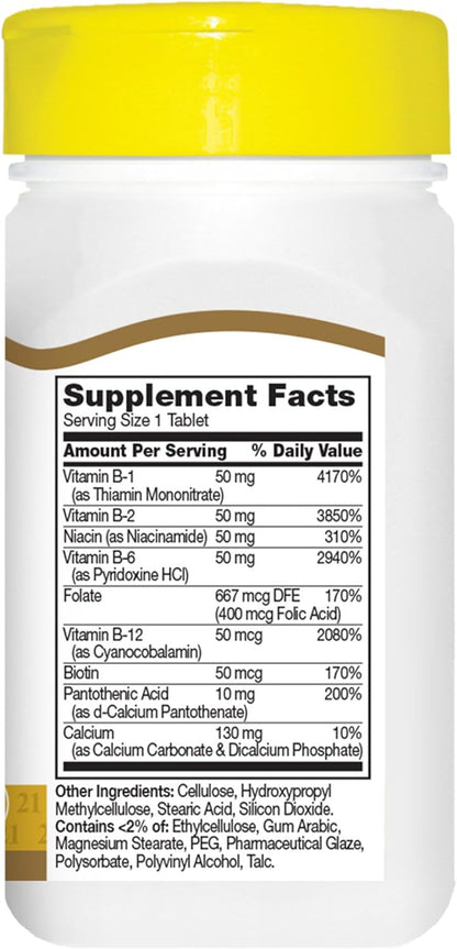 21st Century B-50 Complex Prolonged Release Tablets, 60 Tablets (Pack of 2)