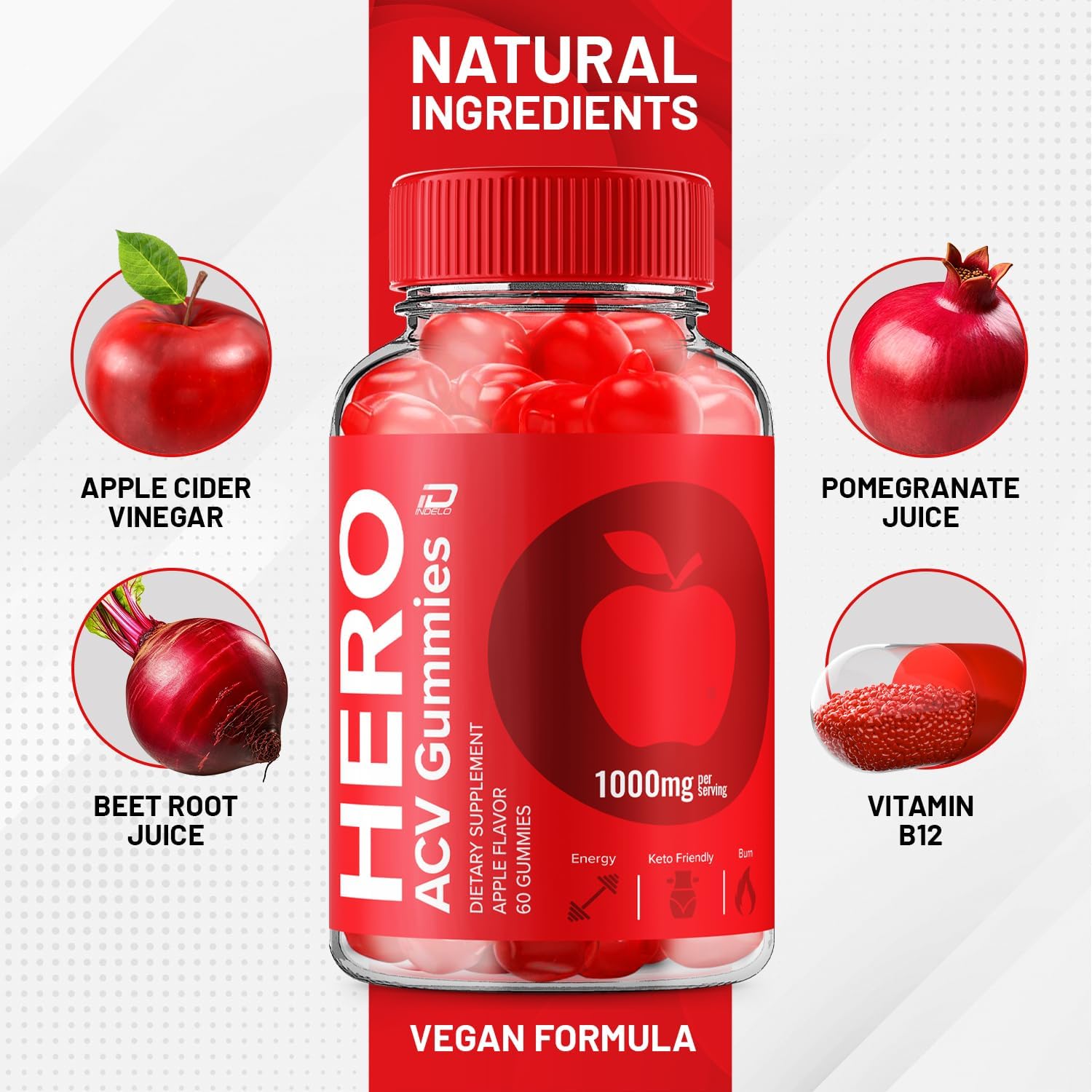 Hero ACV Gummies with Vitamin B12 (2-Pack, 120 Gummies) - görsel 5