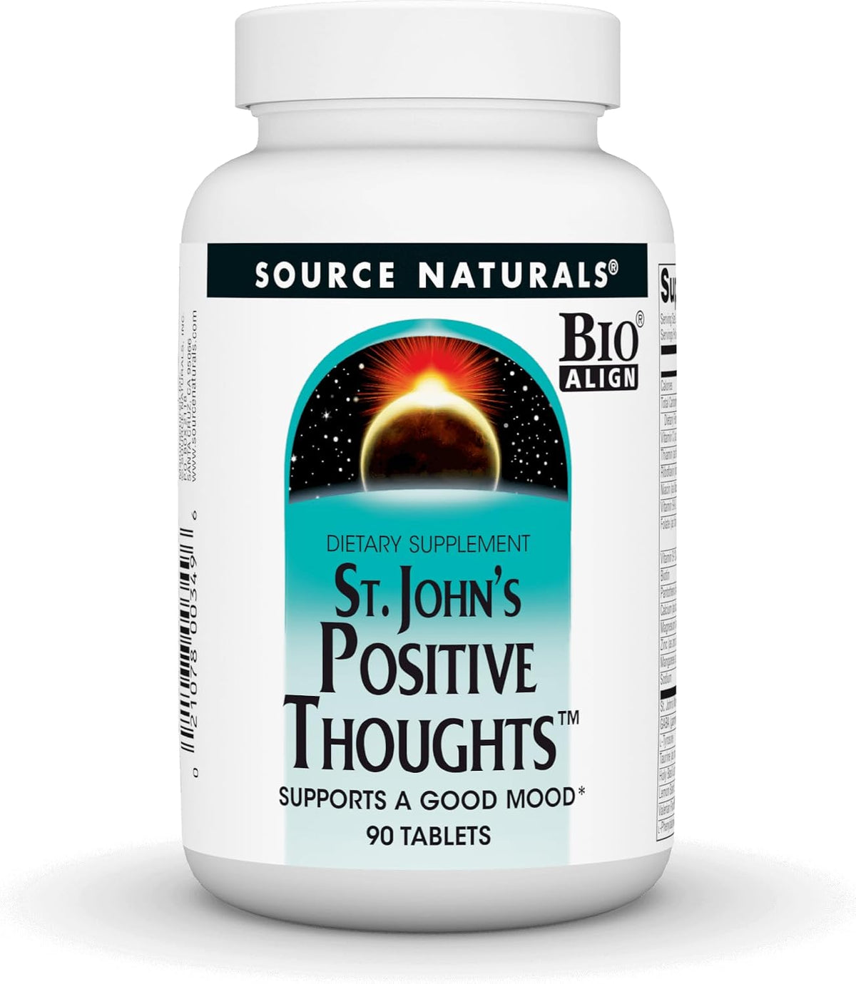 Source Naturals St John's Positive Thoughts – Mood Support Supplement, 90 Tablets - görsel 1