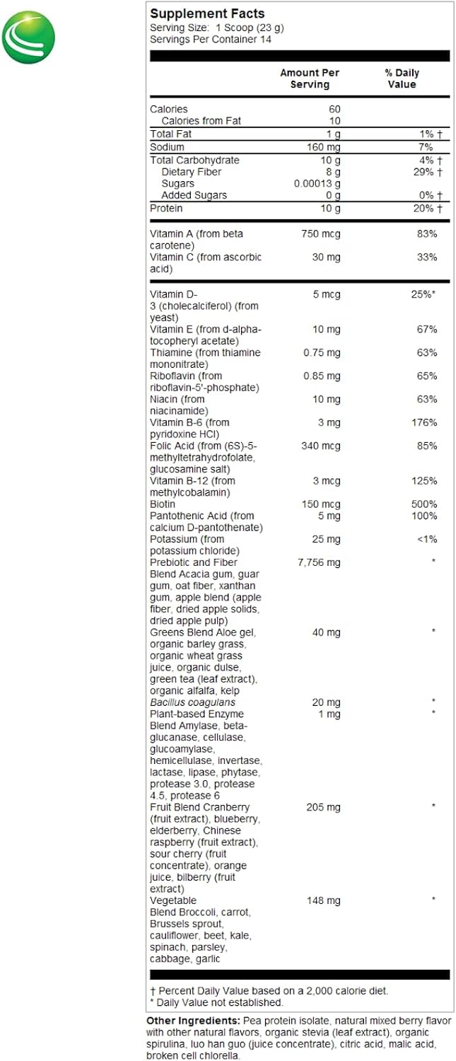 BioGenesis Premiere Greens Multi Fine Powder, Vanilla Berry Flavour, 392 g - görsel 5