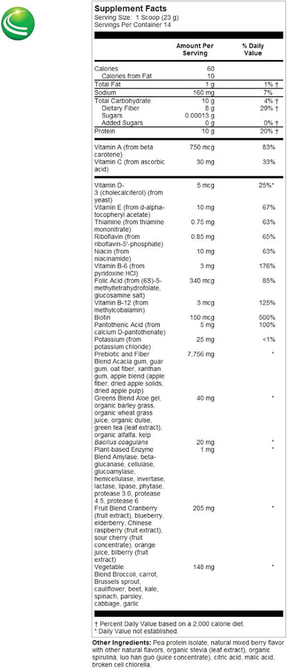 BioGenesis Premiere Greens Multi Fine Powder, Vanilla Berry Flavour, 392 g