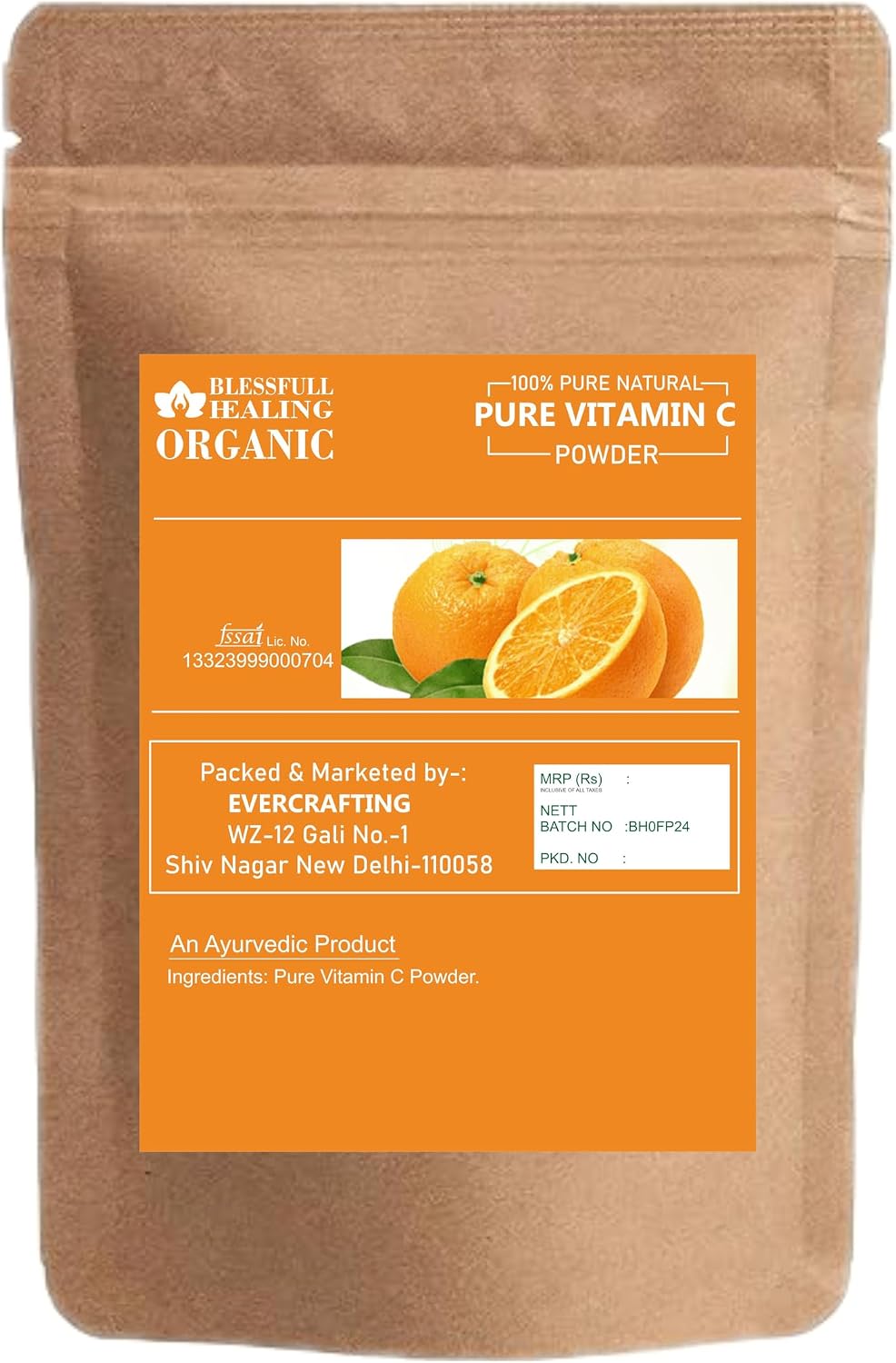 Blessfull Healing Organic Pure Vitamin C Powder - 100% Pure Natural, 100g - görsel 2