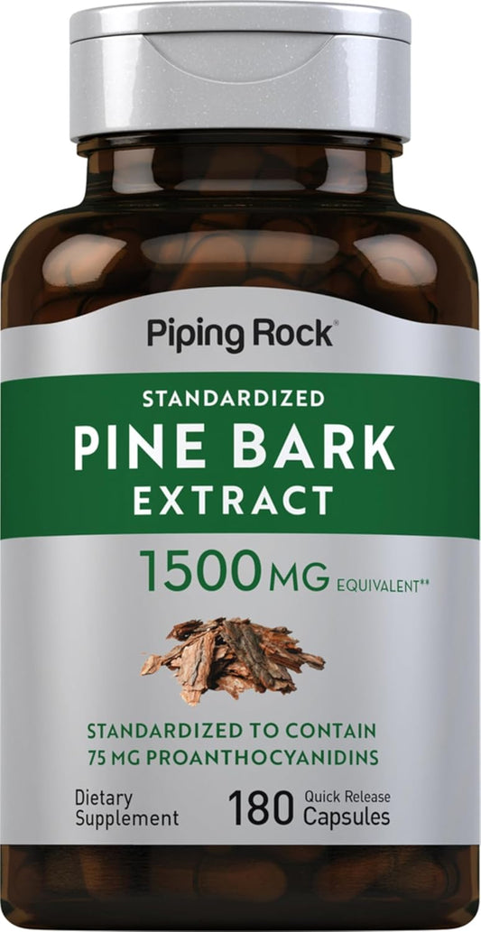 Piping Rock Pine Bark Extract Capsules, 180 Capsules
