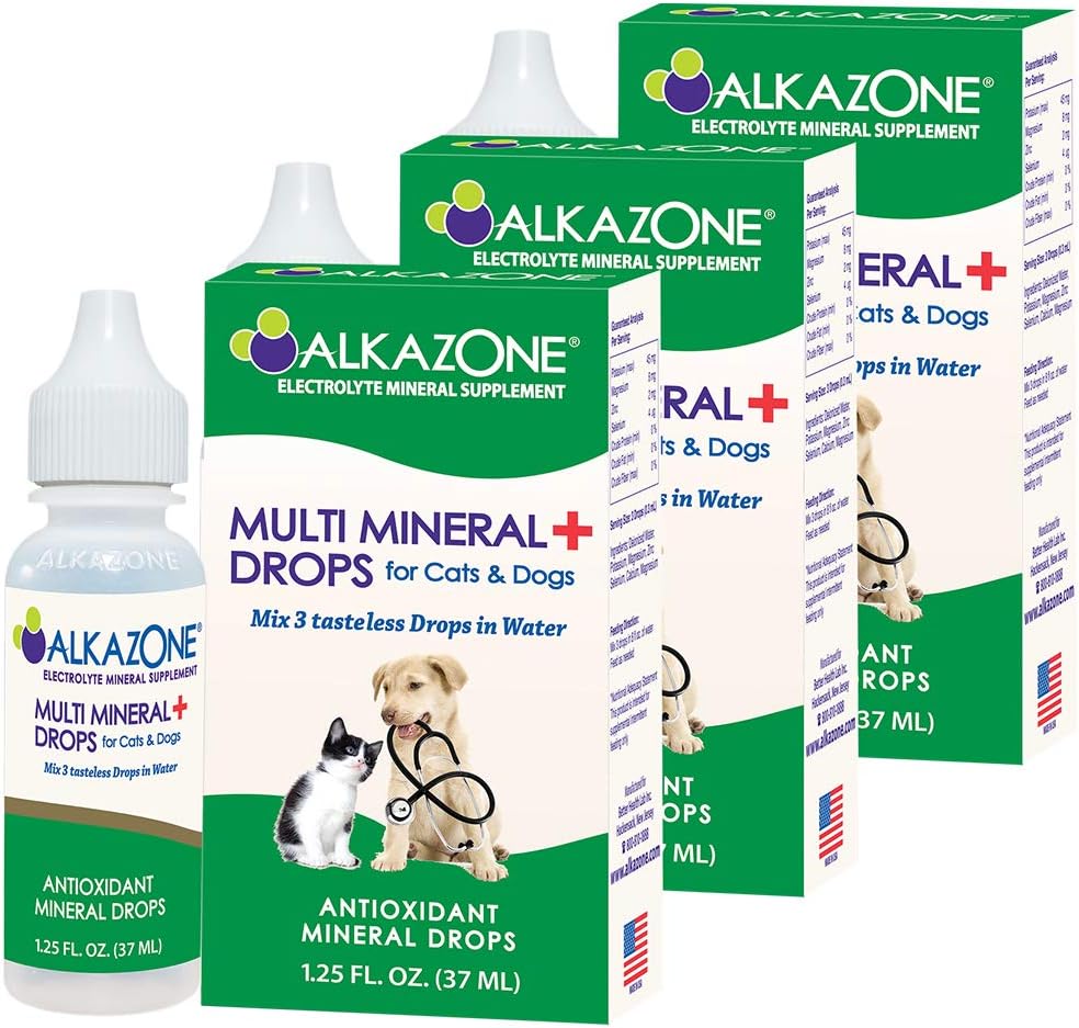 Alkazone Alkaline Multi Mineral Drops for Cats and Dogs – 3 Pack - görsel 1