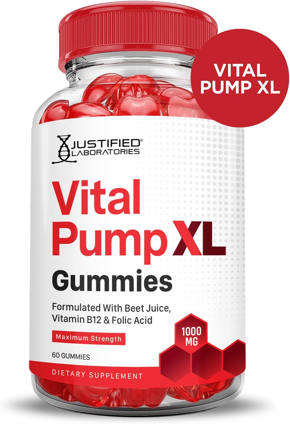 Justified Laboratories Vital Pump XL Performance Gummies (2 Pack) - 120 Gummies - görsel 3