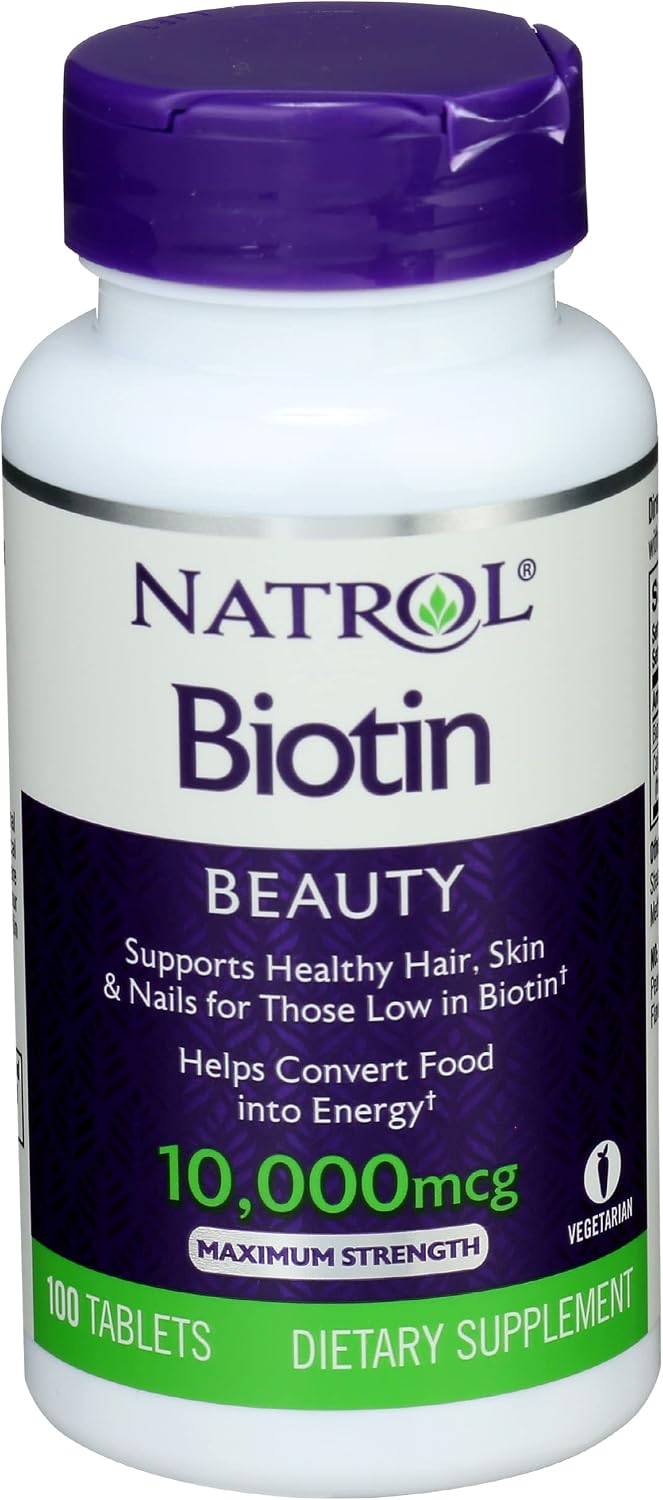 Natrol Biotin Max 10000 mcg, 100 Tablets - görsel 1