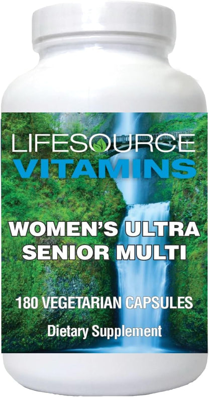 LifeSource Vitamins Women's Senior Multi - Multivitamin for Women Over 50 (180 Capsules, 60-Day Supply)