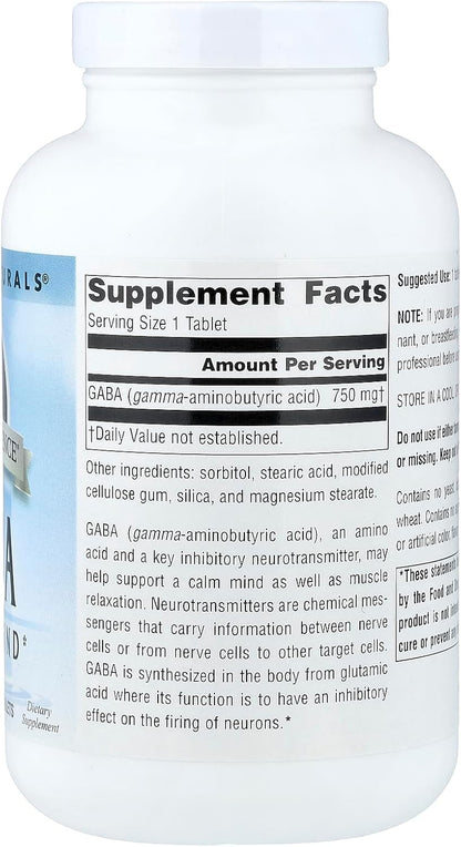 Source Naturals Serene Science GABA 750 mg Calm Support - 180 Tablets