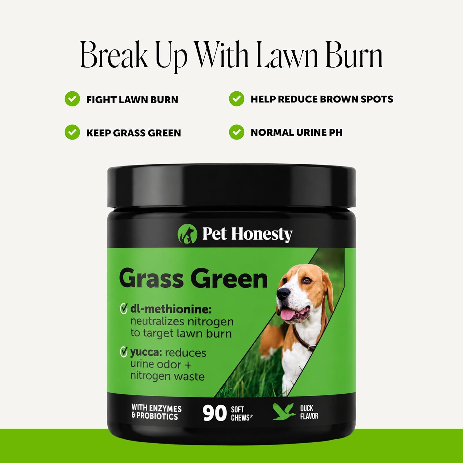 Pet Honesty Grass Green Dog Urine Neutralizer for Lawns - Duck Flavour, 90 Chews - görsel 2