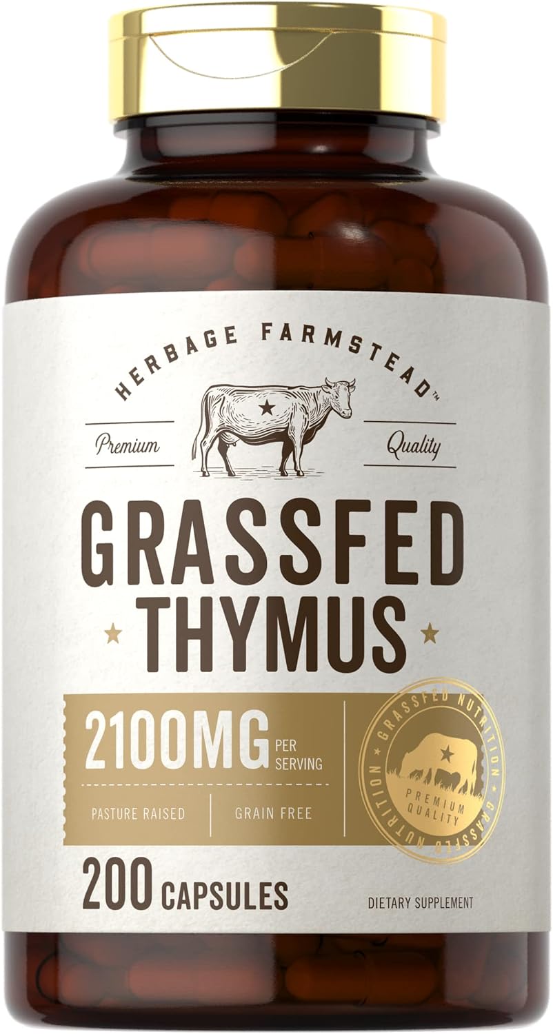 Carlyle Grass-Fed Beef Thymus, 2100 mg, 200 Capsules - görsel 1