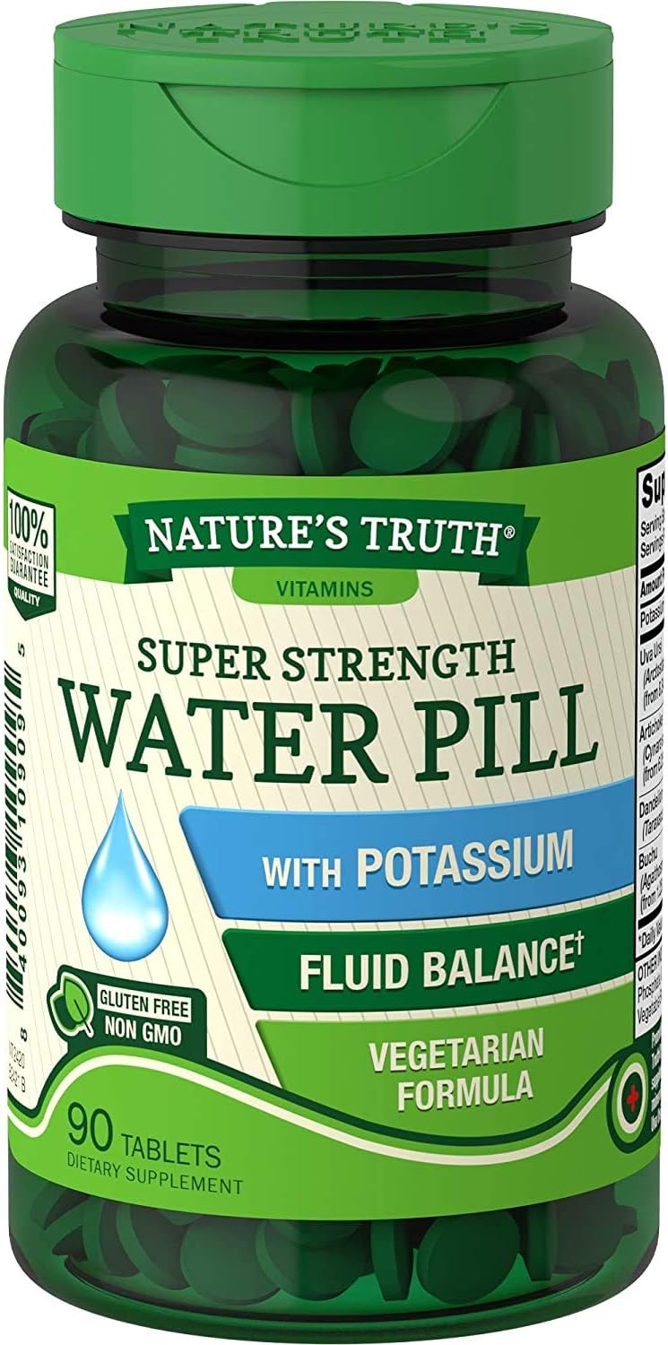 Super Strength Water Tablet with Potassium, 90 Coated Caplets - görsel 1
