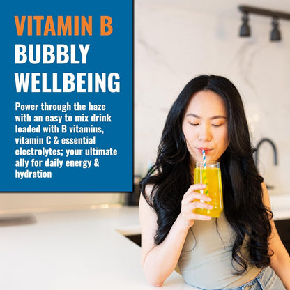 Ener-B+ Sugar Free Multivitamin Drink Mix, Vitamin B - Orange, 30 Sachets
