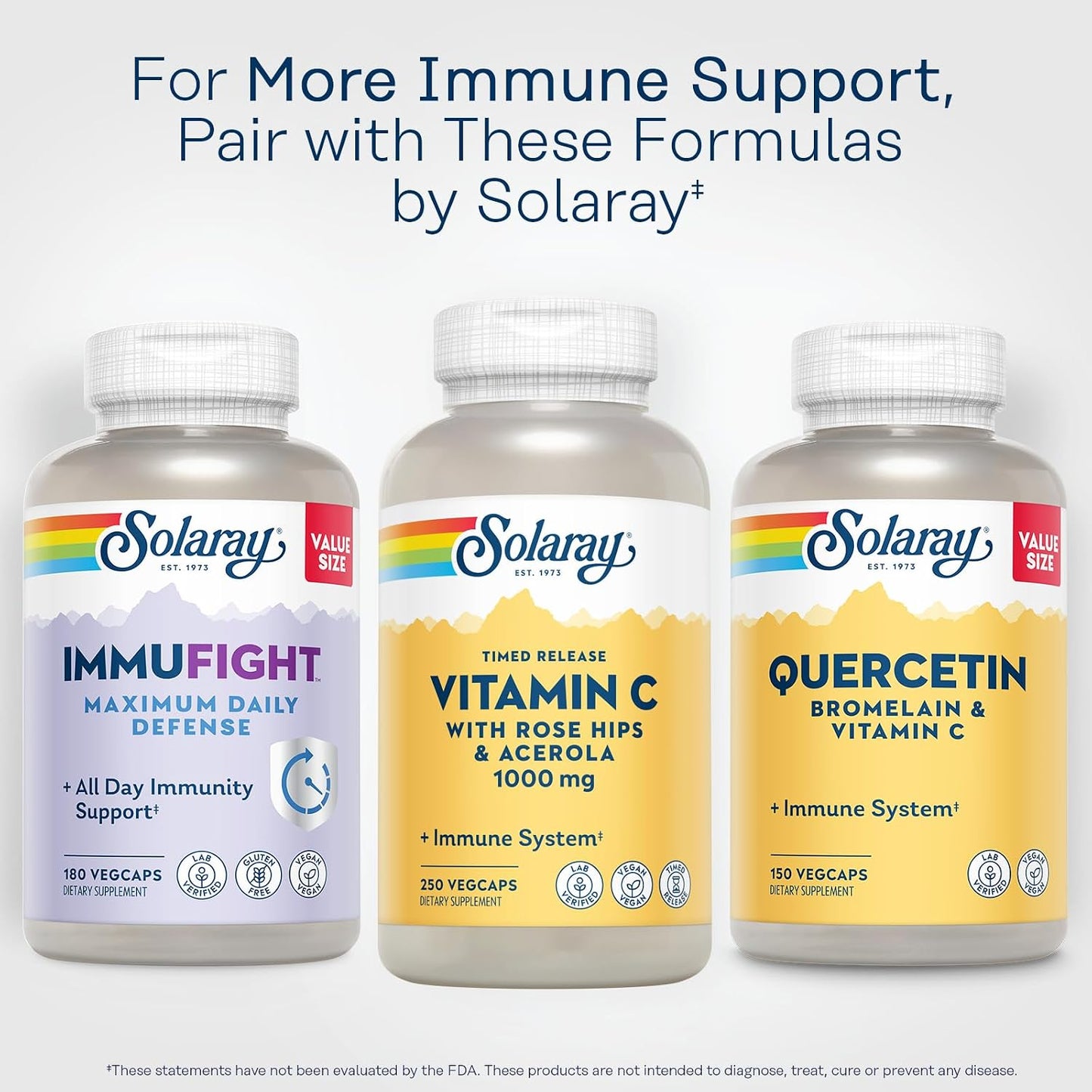 SOLARAY Vitamin C 1000mg - Time Release Capsules with Rose Hips & Acerola - görsel 7