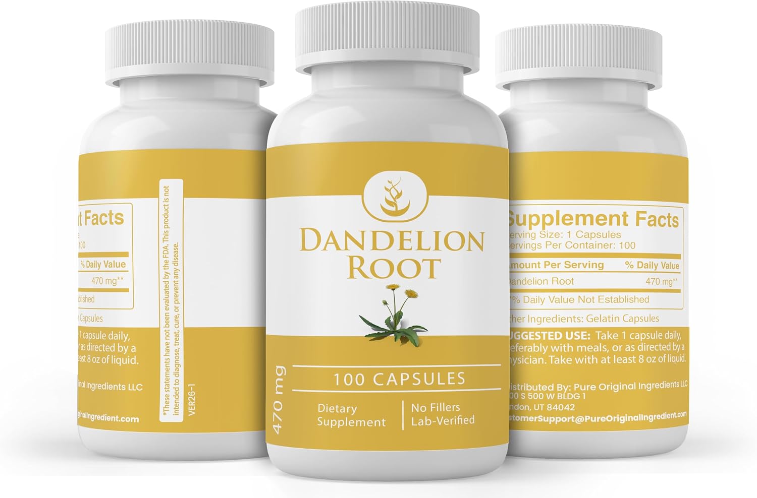 Pure Original Ingredients Dandelion Root, 100 Capsules - görsel 4