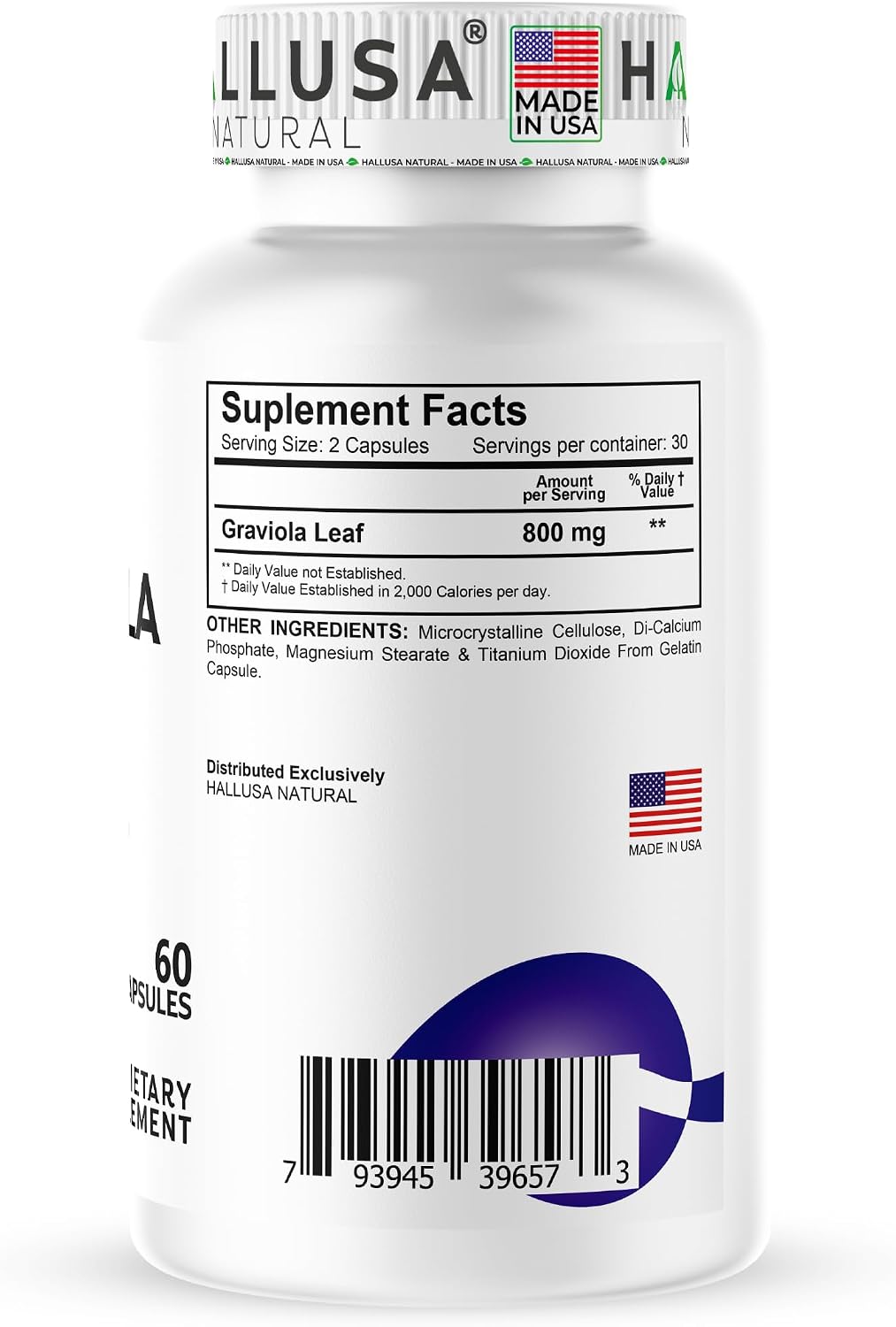 Graviola Soursop Capsules 800mg | Herbal Supplement for Antioxidant Support, Cellular Health, Skin Appearance & Digestive Comfort | 60 Capsules - görsel 7