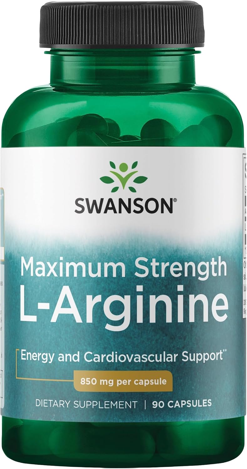 Swanson Amino Acid Super-Strength L-Arginine 850 mg, 90 Capsules - görsel 1