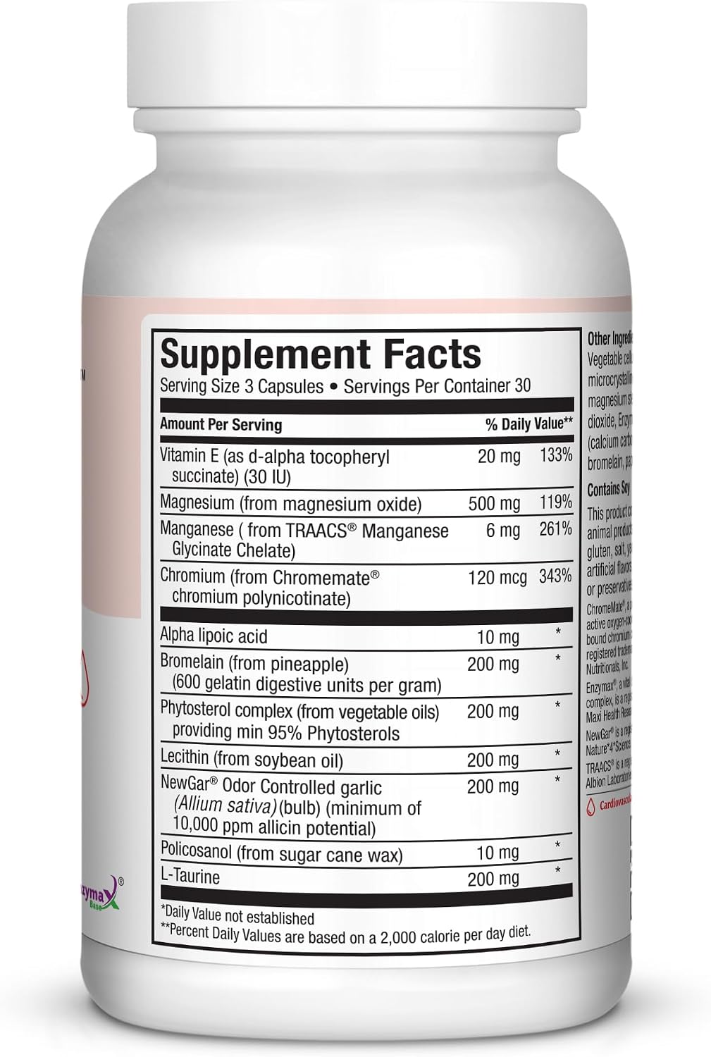 Maxi Health CH Control - Vitamin E and Magnesium - 90 Capsules - Kosher - görsel 2
