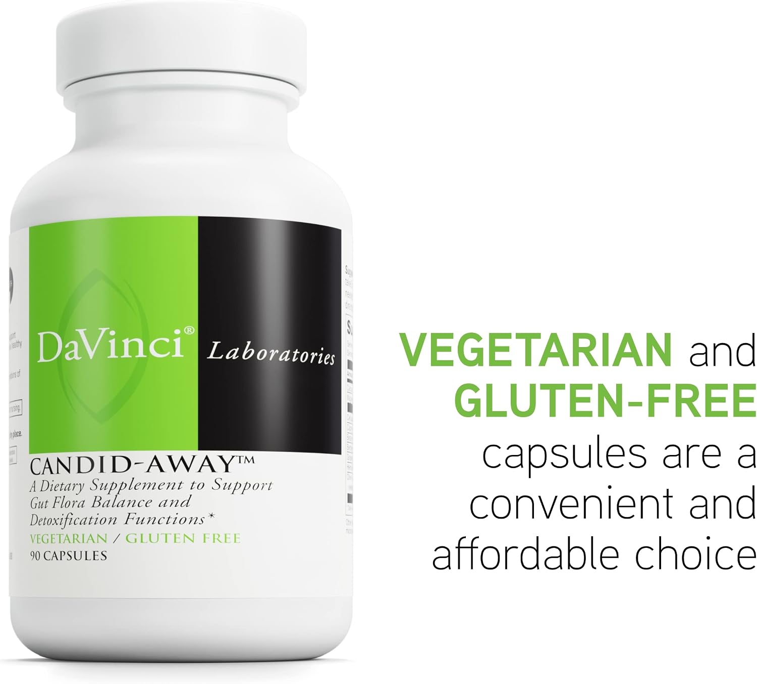 DAVINCI Labs Candid-Away – Digestive Gut Health Support with Digestive Enzymes, Calcium, Magnesium & More – 90 Vegetarian Capsules (30 Servings) - görsel 5
