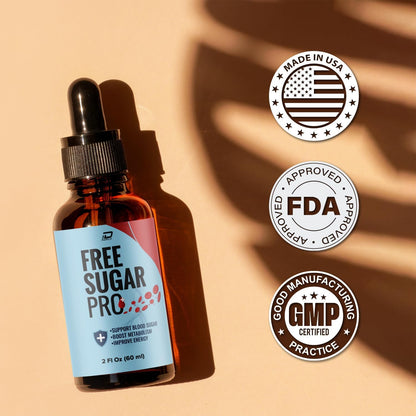 Free Sugar Pro Drops Natural Liquid Supplement, Extra Strength Advanced Health Support for Women and Men (5 Month Supply - 300 ml)