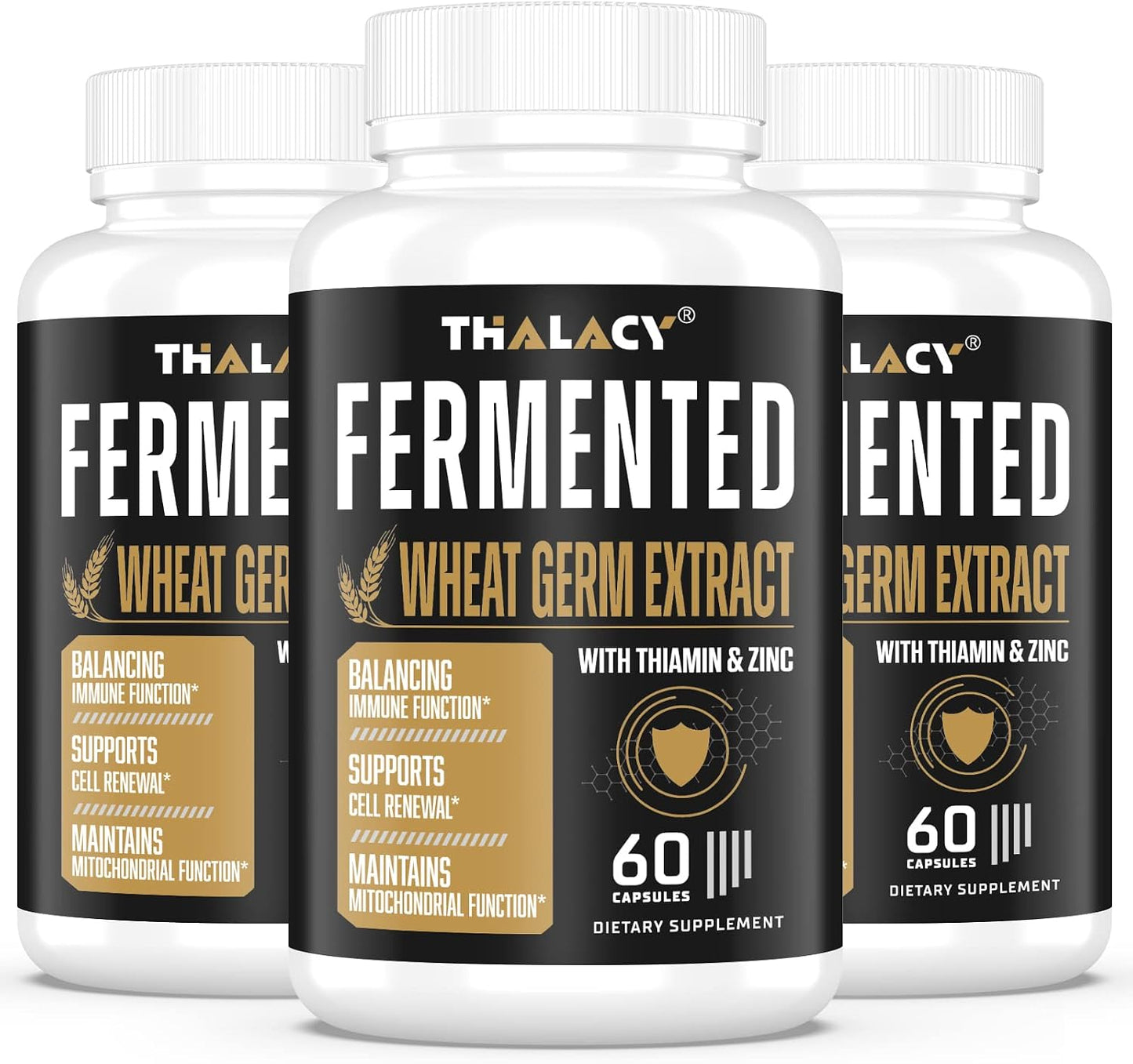 Spermidine Wheat Germ Extract Capsules - 13mg Spermidine, 1300mg Potency with Zinc and Vitamin B1 - görsel 1