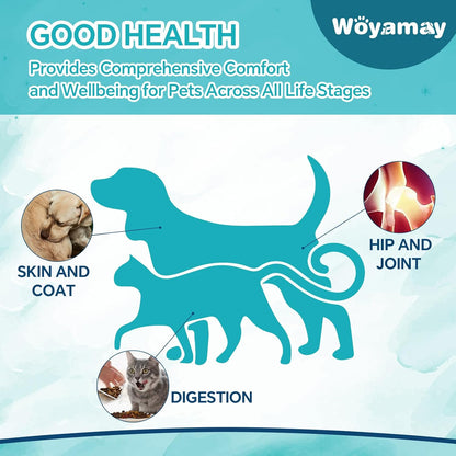 Woyamay Hemp Oil for Dogs and Cats – Organic Hemp Oil Drops Rich in Omega 3, 6, 9