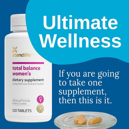 Xtendlife Total Balance Women's Multivitamin: 77 Nutrients for Immune, Heart, Digestive and Cellular Health - 30 Day Supply