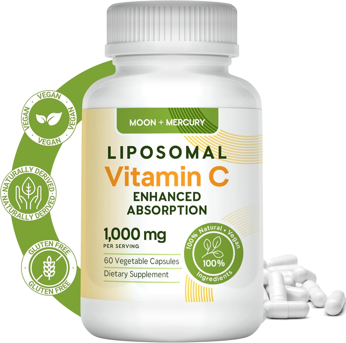 Liposomal Vitamin C 1000mg - 60 Capsules by Moon + Mercury - görsel 2