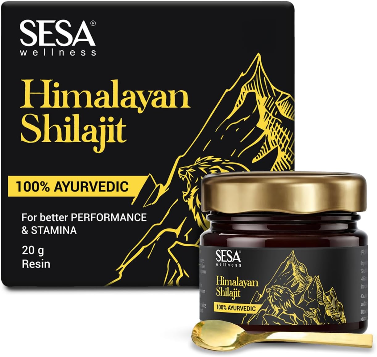 Sesa Himalayan Shilajit Resin – 100% Ayurvedic Fulvic Acid Trace Mineral Supplement - görsel 1