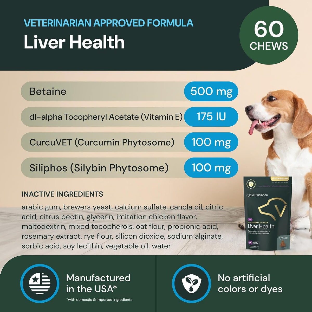 VetriScience Veterinary Strength Liver Health Chews - 60 Chews - görsel 3