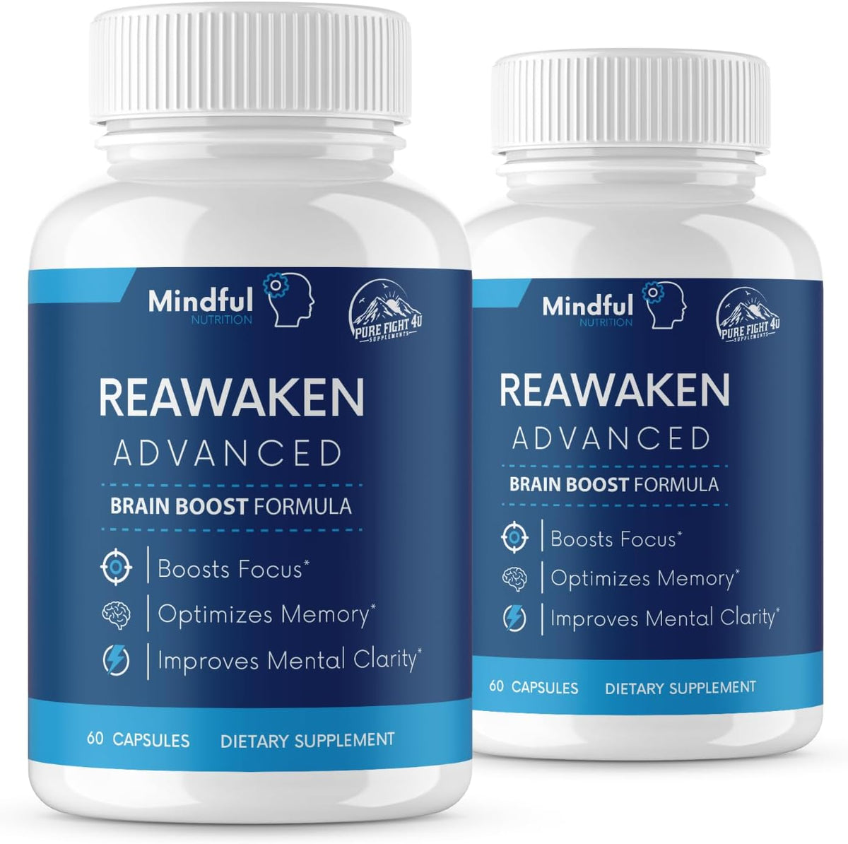 Reawaken Advanced – Brain Function Support Supplement (2 Bottles) - görsel 1