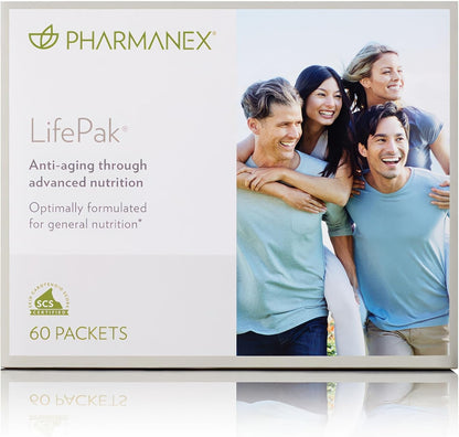 Pharmanex Nu Skin LifePak Advanced Nutritional Supplement for Adults | 60 Daily Packets | Ageing, Digestive, and Gut Health Formula with Essential Vitamins, Minerals, and Phytonutrients