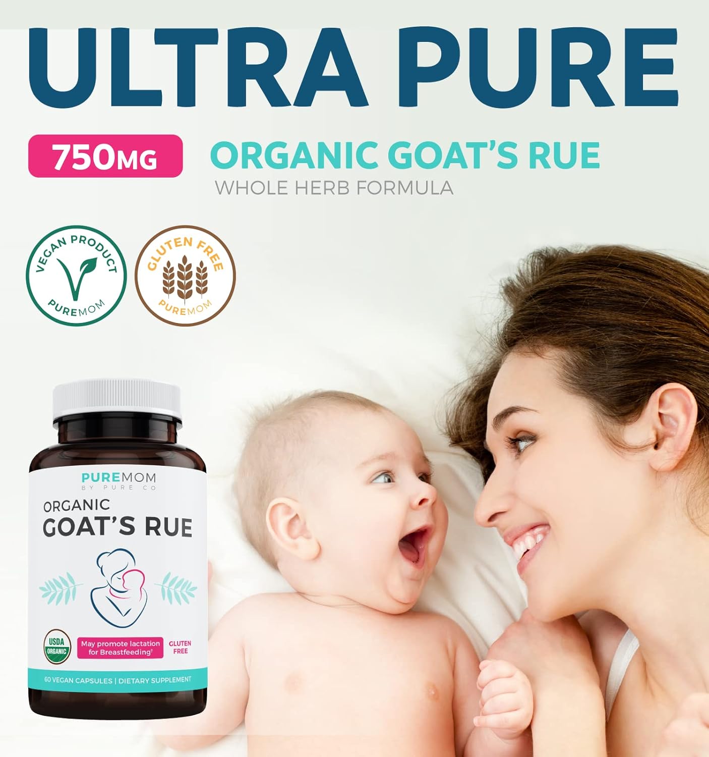 USDA Organic Goat's Rue - Lactation Support Supplement - 60 Vegan Capsules - görsel 2