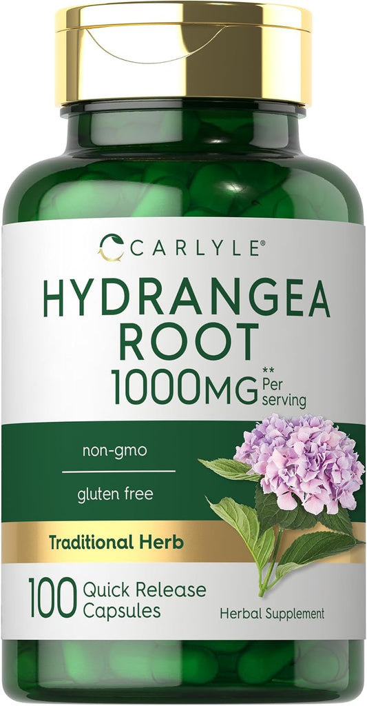 Carlyle Hydrangea Root Capsules | 100 Count | Non-GMO, Gluten-free Extract
