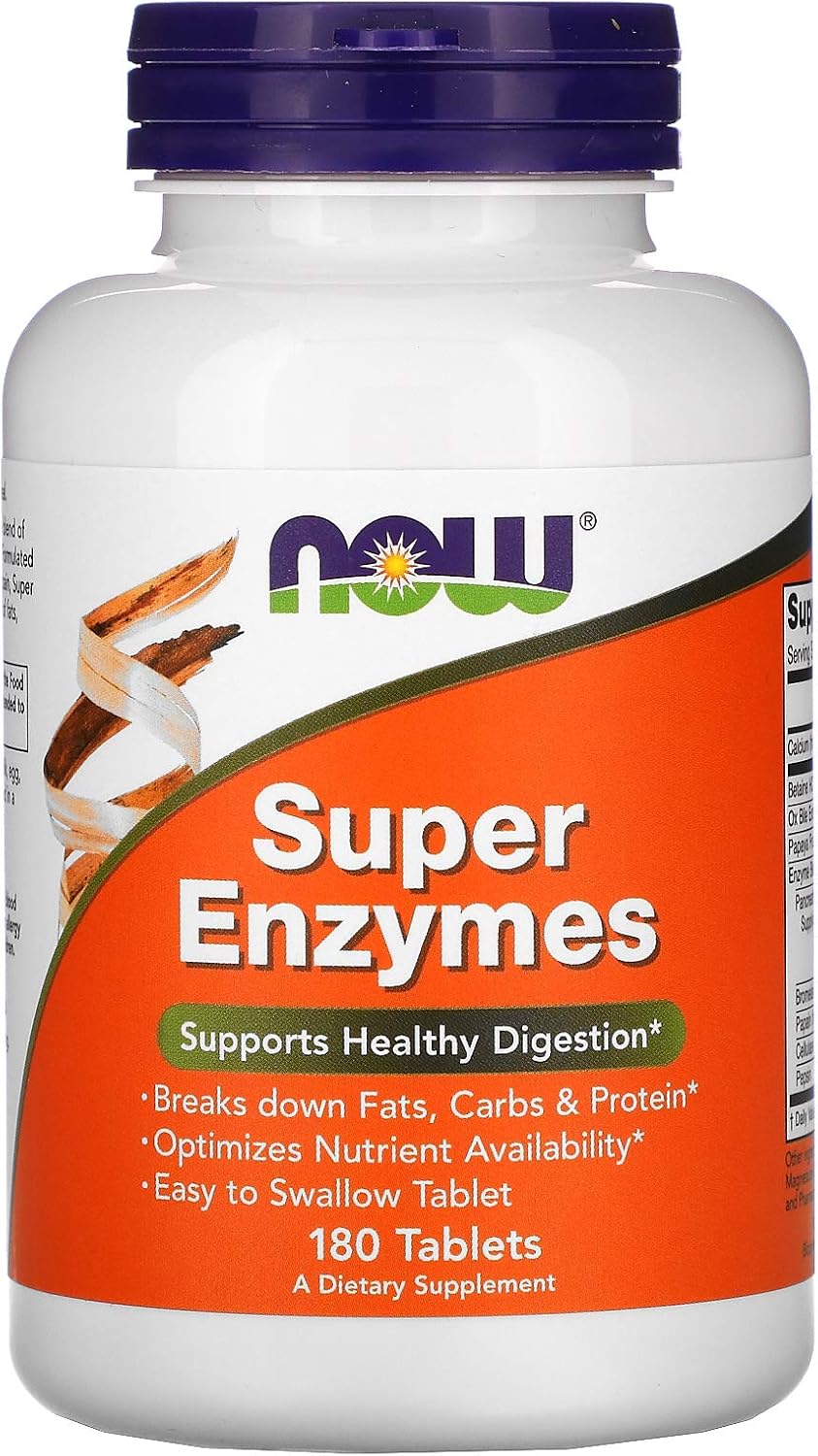 NOW Foods Super Enzymes, 180 Tablets - görsel 2