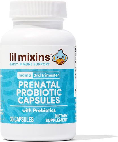 Lil Mixins Early Allergen Prenatal Probiotics Supplement – Immune Support & Feminine Health – L. Rhamnosus & Acidophilus – 30 Capsules