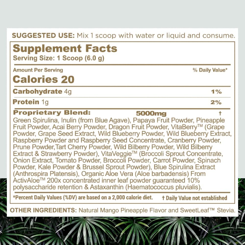 nbpure Earthy Andy Superfood Paradise, Mango Pineapple, 30 Servings - görsel 4