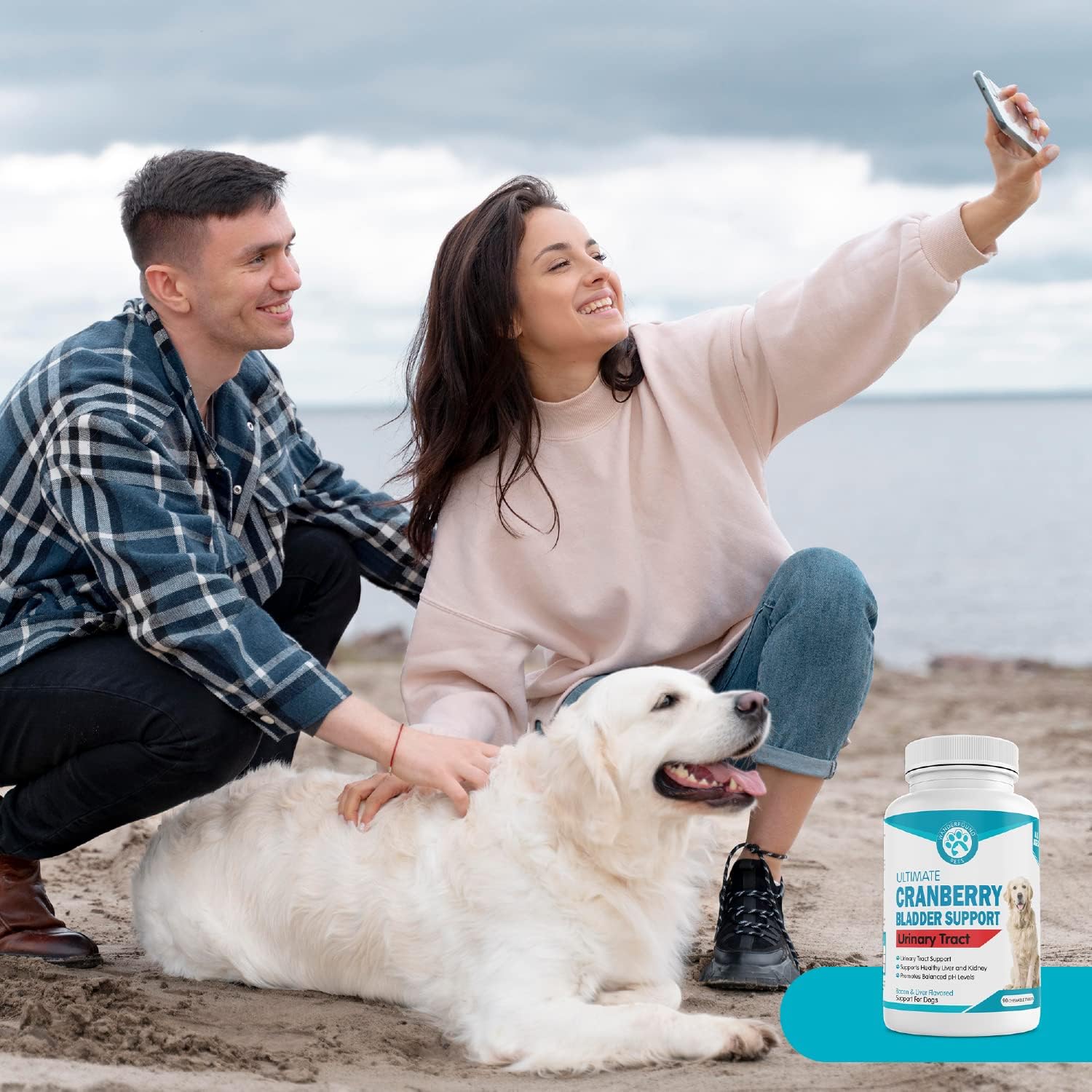 Wanderfound Pets Ultimate Cranberry Bladder UTI Support Supplement for Dogs - Bacon & Liver Flavour - 90 Chewable Tablets - görsel 9