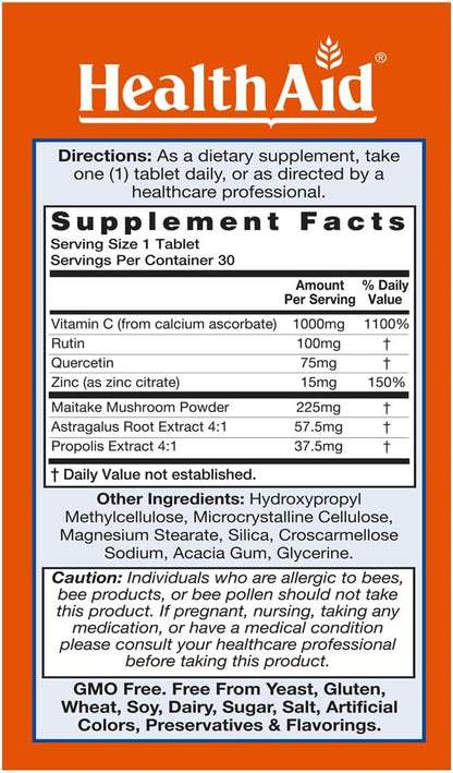 HealthAid ImmuProtect Daily Immune Support Tablets (30 Tablets)